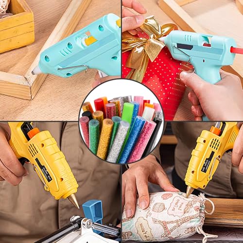 YesBes 300-Pack Colored Mini Hot Glue Sticks 4" x 0.27" for All Temp Glue Guns