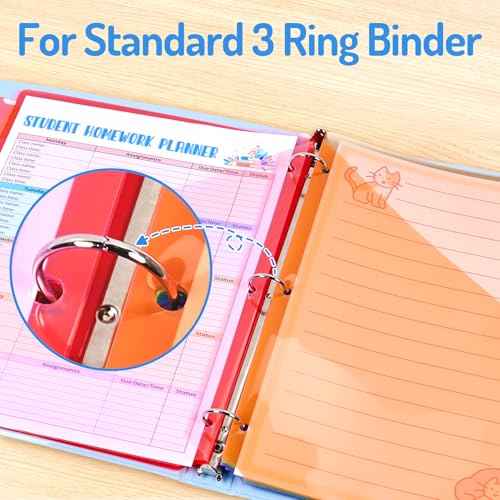 Forvencer 15 Count Dividers with Pockets, 5 Tab Dividers for 3 Ring Binder with Pockets, Subject Divider with Pocket, Premium Quality Notebook Divider with Pocket, Multicolor, 3 Sets