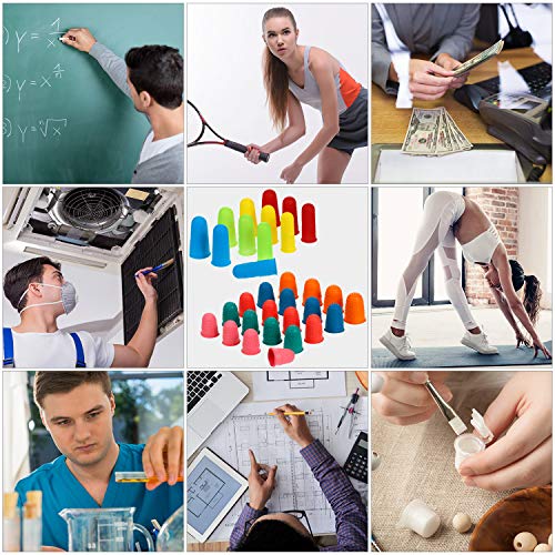 32 Pcs Silicone Finger Tips Protectors for Sewing Crafts and Hot Glue