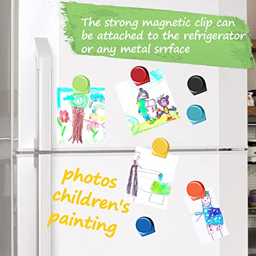 Mi Metty 32 Pack Multicolor Magnetic Clips for Refrigerator Whiteboard Photos