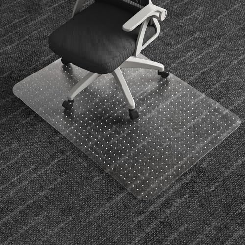 YumHome 48" x 30" Office Chair Mat for Carpeted Floors - Heavy Duty, Anti-Slip Protector