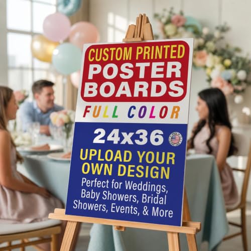 Custom Foam Board Poster Sign 24x36 Inch - Personalized Indoor Signage for Events