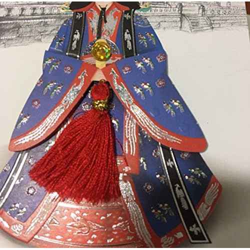 From&to Hanbok 6pcs Korean Royal family Dress Cards Sets korea souvenir Korean Clothes Traditional Greeting Cards Thank you Birthday Wedding Anniversary Invitation New Year Card &Envelope (ft221)