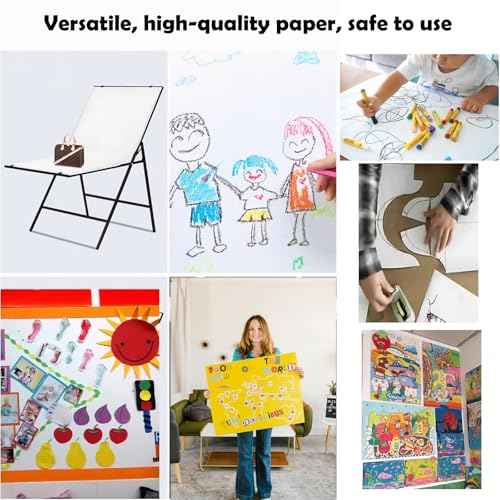 24¡±¡¿36¡± Large Poster Board 30pcs White Poster Paper Poster Board Bulk Suitable for DIY, Crafts, Signs Project Presentations, Drawing and School Supplies,250GSM Thickness Blank Posterboard
