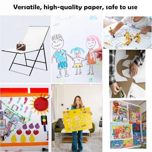 DRWUIS 24x36 Inch White Poster Board Bulk 30 Sheets for Crafts Signs DIY School