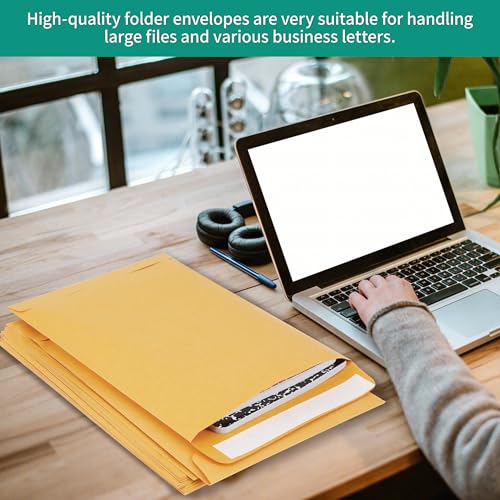 Tlpmsk 9x12 Brown Kraft Envelopes 24 Pack - Self Seal Stay Flat Shipping Mailers for Documents Photos Letters
