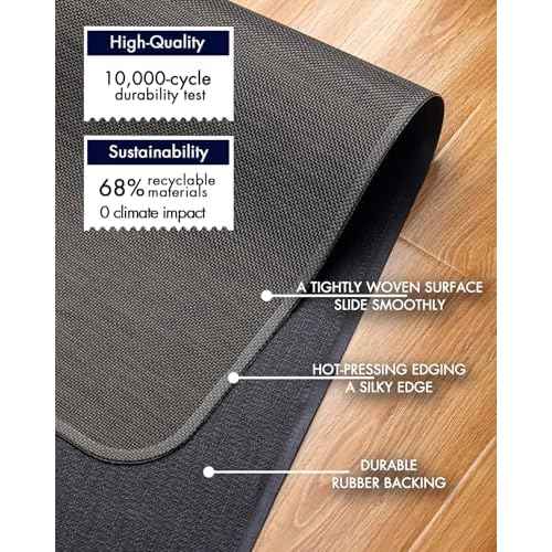 Office Chair Mat for Hardwood Floor Under Desk Computer Rolling Chair Mat for Wood/Tile Floor Non-Slip Heavy Duty Desk Rug PVC Plastic Hard Floor Protector 36" x 48" (Espresso)
