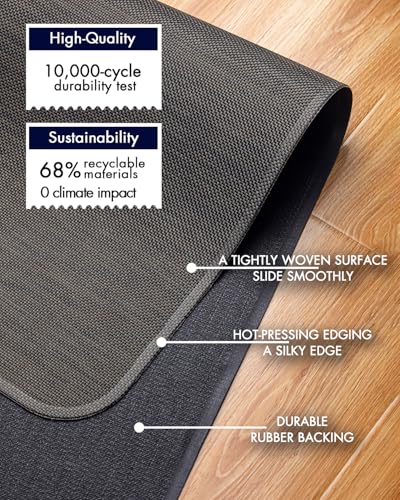 Baroyal Office Chair Mat for Hardwood and Tile Floors - Espresso, 36x48 Inches