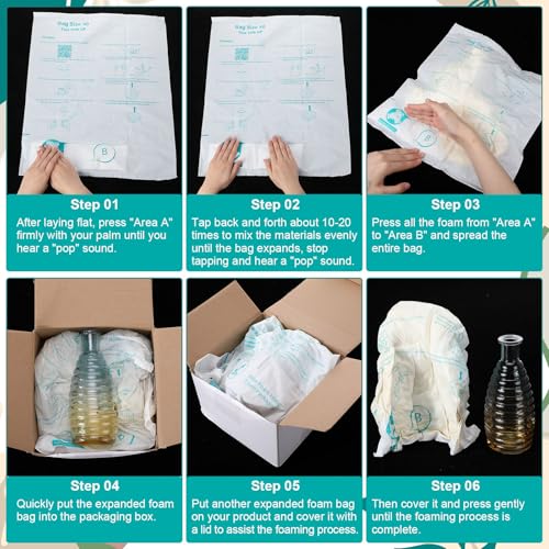 16 Pack 18" x 23" Expanding Packing Foam for PC, Electronics, Fragile