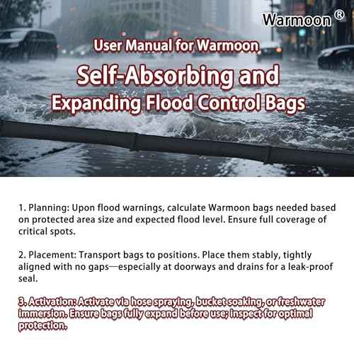 Self-Absorbing Reusable Flood Bags with Handles - Evenly Distributed Absorbents, Multiple Lengths - Home/Garage/Commercial Protection (7ft (Pack of 2) - with Handles)