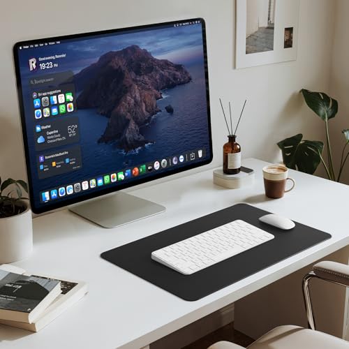 Jotsome Leather Desk Pad Mat 17x12 Black - Office Surface Protection
