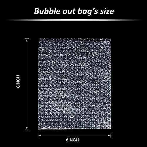50 Pcs Bubble Pouch Wraps, 6''x8'' Clear Bubble Out Bags for Packing, Double Walled Cushioning Bags for Shipping, Storage and Moving(Not Self-Seal)