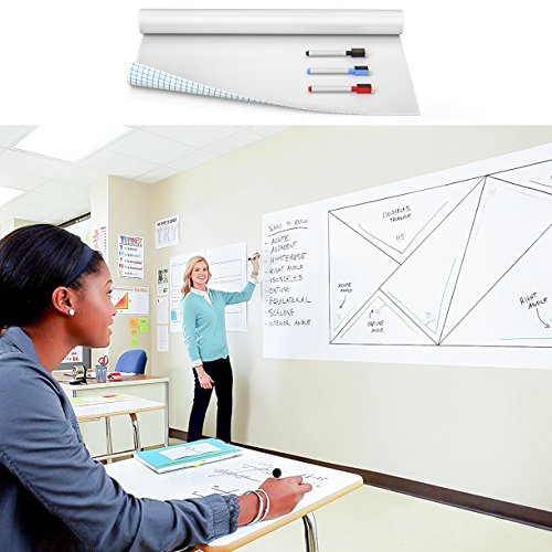 Nicpro 1 Pack Dry Erase Whiteboard Sticker Wall Decal 17.7" x 78.7" Large
