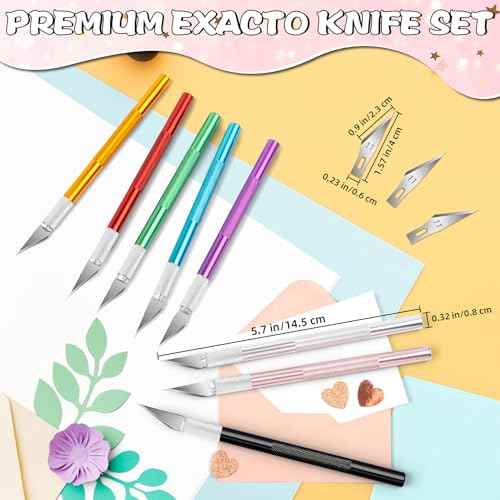 DIYSELF Exacto Knife, 4 PCS Craft Knife with 40 Exacto Blades #11, Hobby Knife, Professional Exacto Knife for Crafting, Scrapbooking, Stencil, Modeling, Art Knife, Precision Knife, Exacto Knife Set