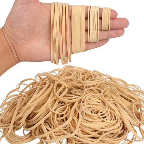 HAIDIBAO Rubber Bands Assorted Sizes 12/16/33, 4.8in Beige