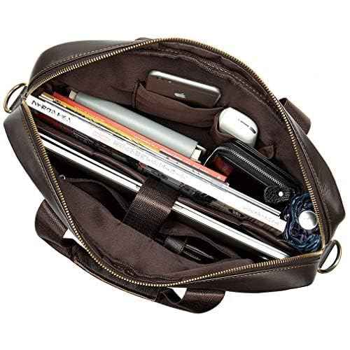 Hebetag Small Leather Shoulder Bag Crossbody Pack for Men Outdoor Travel Business