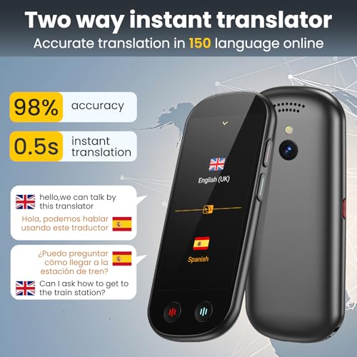 Simbago BLACK-Z9 Offline & AI Language Translator Device 150+ Languages
