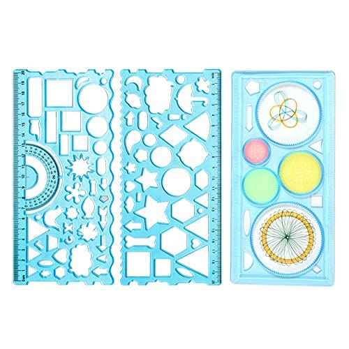 3 Pcs Multifunctional Geometric Ruler for Drawing Tools School Supplies Rulers