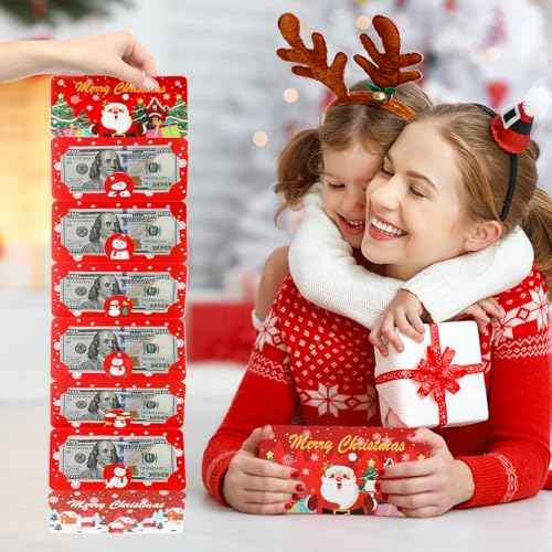 Christmas Money Holders for Cash, Money Christmas Cards with Envelopes, Surprise Christmas Gifts for Kids Teen Girls Boys Women Men Mom Dad