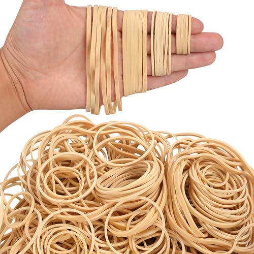 HAIDIBAO Rubber Bands Assorted Sizes 12/16/33, 4.8in Beige