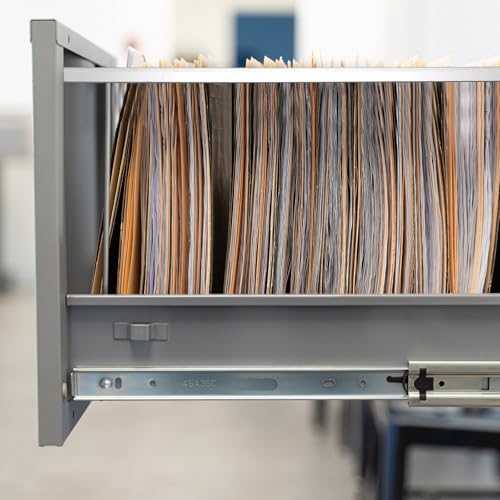 8 Pcs 25" Hangrails File Cabinet Rails Contains 4 Lefts 4 Rights Completes 4 Drawers Compatible with Hon July 1, 1996 and Current 530 Series and 500 Series Files Metal Vertical File Drawers