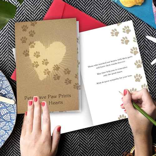 Pet Loss Sympathy Card for Dog Cat, Pet Memorial Gifts, Sympathy Gifts Loss of Dog Cat, Condolence Card for Dog Lover