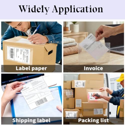 7.5" x 5.5" Clear Shipping Label Sleeves, Self-Adhesive Packing Slip