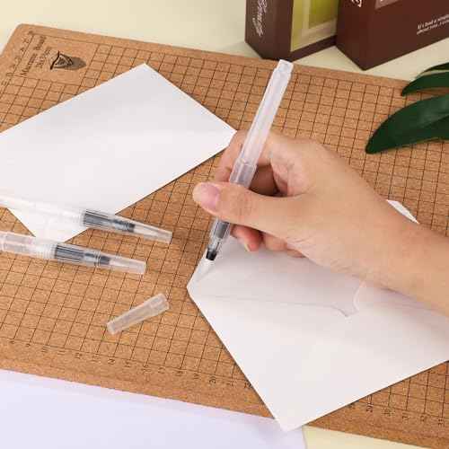 6pcs Envelope Moisteners, Pencil Style Stamp & Letter Sealer with Nylon Brush Head Envelope Wetter Envelope Licker Tool Mailing Moistener for Office Classroom