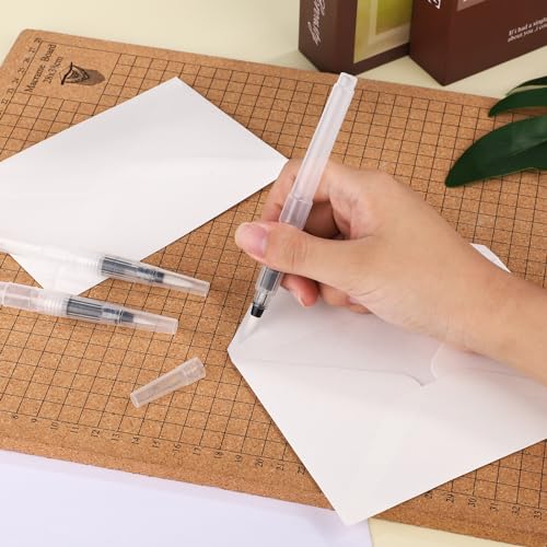 6pcs Envelope Moistener Pen-Style Stamp & Letter Sealer with Nylon Brush Heads