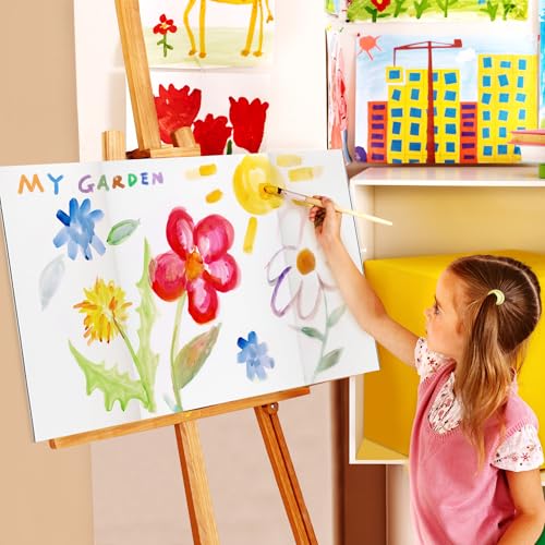 Chell Mini Size Trifold Poster Board, 16" x 24", Small Corrugated Project Boards, White, 2 Pack