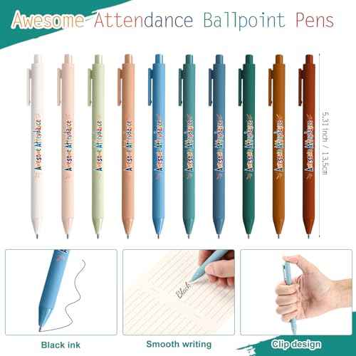 200 Pcs Perfect Attendance Awards for Classroom Awesome Attendance Ballpoint Pens and Silicone Bracelets for Student Behavior Incentives Classroom Rewards Teacher Supplies