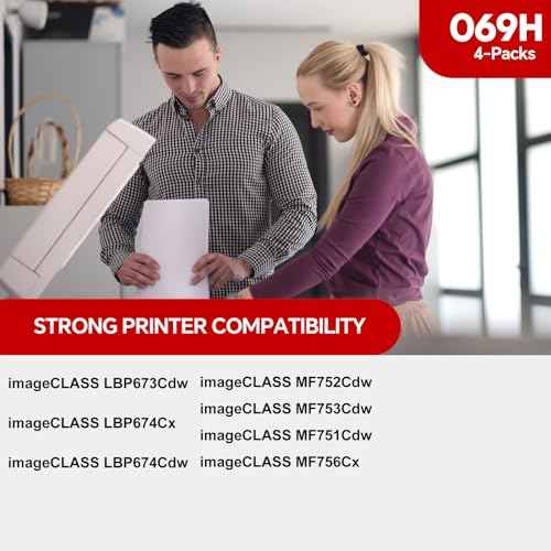 069H 069 High Yield Black Toner Cartridge Replacement for Canon 069/069H Toner Cartridge with Canon imageCLASS MF753Cdw MF751Cdw LBP674Cdw Printer |High Capacity Ink