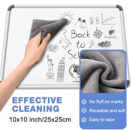12 Pack Whiteboard Cleaner Spray 8.5oz Dry Erase Board Cleaner with 6 Cloths Non Toxic Dry Erase Cleaner Removes Stubborn Marks from Whiteboards
