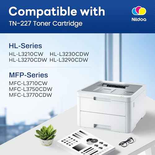TN227BK TN-227BK TN227 Black High Yield Toner Cartridge Replacement for Brother TN227 TN227BK MFC-L3770CDW MFC-L3750CDW HL-L3290CDW Printer Toner 2 Pack
