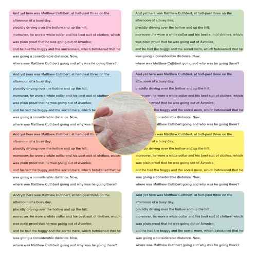 20 Pcs Guided Reading Strips Set Dyslexia Tools for Kids with 4 Sizes Reading Tracker Children's Reading Guide Strips Teacher Educational Classroom Supplies (Colour Sets)