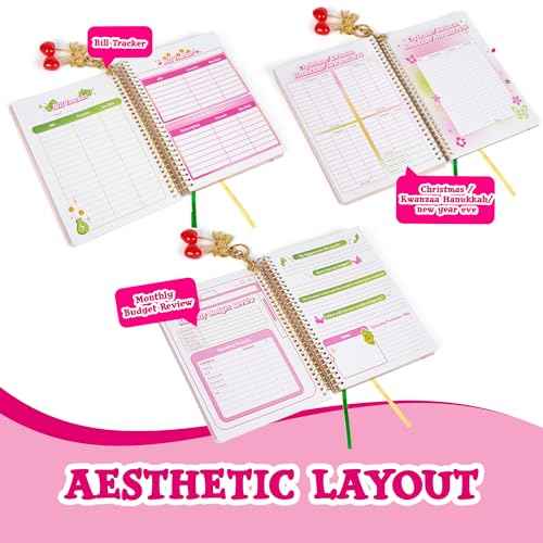 GIRL MATH Budget Planner and Monthly Bill Organizer ? Expense Tracker Notebook Budget Binder ? 12 Months Undated Monthly Budget Journal Spending Tracker ? Cute Girly Planner Budget Book (STARS COVER)