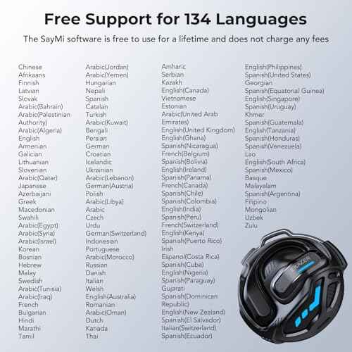 ERAZER X8 Translator Earbuds Real-time AI Language Translation Earbuds for 135 Languages, Two-Way Translation Device for iOS and Android, Travel, Business, and Learning (ERAZER X8 Deep Black)