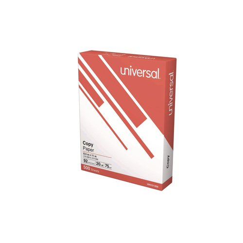 Universal Printer Copy Paper Convenience Carton, 92 Bright, 20 lb Bond Weight, 8.5 x 11, White, 500 Sheets/Ream, 8 Reams/Carton