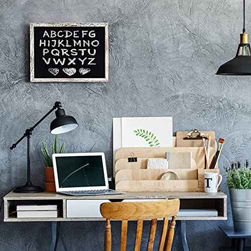 Chalkboard 12x16 inches, 3 Pack Non-Magnetic Blackboard, Rustic White Wooden Framed Chalkboards for Wedding, Kitchen and Home Decor
