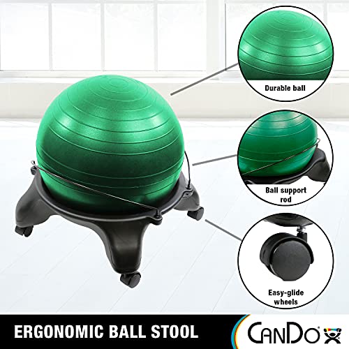 CanDo Green Adult Size Ball Stool Chair without Back Support