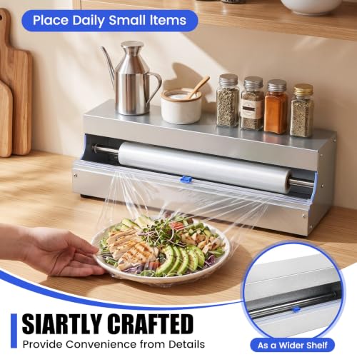 18 Inch Stainless Steel Plastic Wrap Dispenser with Slide Cutter