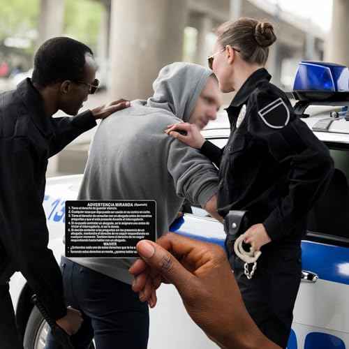 24 PCS Metal Miranda Card with Torn American Flag on the Back, Black Metal Miranda Warning Card Miranda Rights Cards Police Gift (24 PCS, TornBlack)
