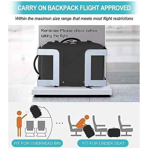 Carry On Backpack, 42L Flight Approved Travel Backpack for Men Women,Airline Approved Gym Backpack Waterproof Business Laptop Daypack Laptop Backpack,Casual Daypack for Business Weekend Hiking