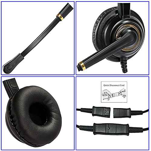 N/X KEMEILE Telephone Headset with Noise Cancelling Mic, Corded RJ9 Phone Headset Compatible with Cisco CP-7821 7841 7942G 7931G 7940 7941G 7945G 7960 7961G 7962G 7965G 7975G 8811 8841 8861 9951 etc