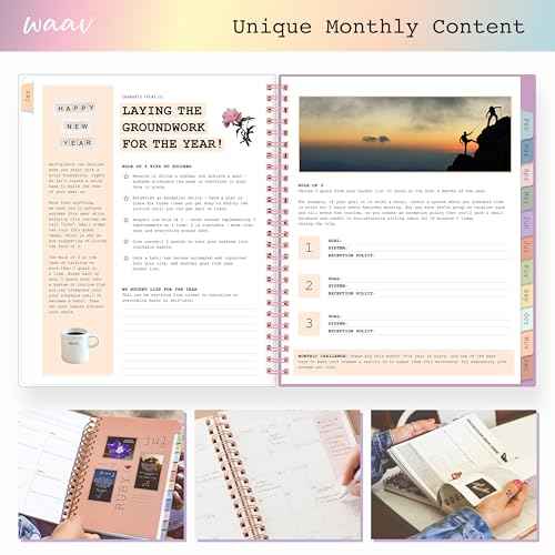 Blue Sky WAAV 2026 Weekly and Monthly Planner Calendar, January 2026 - December 2026, 7" x 9", Flexible Cover, Durable Twin Wire Binding, Laminated Tabs, Storage Pocket, Bailey