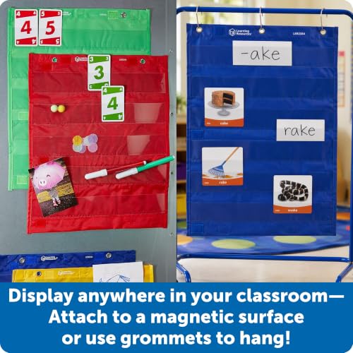 Learning Resources Magnetic Pocket Chart Squares Set of 4, 28 x 34 inches