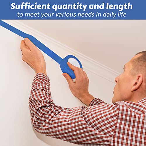 Fainne 36 Rolls Blue Painters Tape Bulk Multi Pack Safe Paint Paper Masking Tape for Wall Painting Decoration Supplies (Blue,1 Inch X 55 Yards)