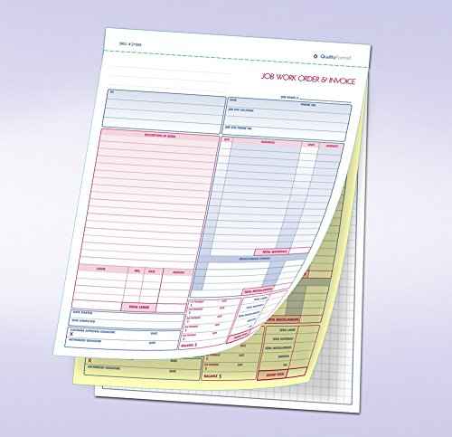 NextDayLabels - Contractor Job Work Order, Invoice & Grid Sheet, 2 Part Carbonless, 100 Per Pack