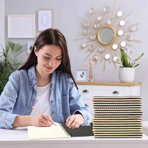 Spiral Notebook Bulk,54 Pcs A5 Notebook,8.3 x 5.5 Inch Spiral Notebooks,College Ruled Spiral Journal Notebook for Office Business School Gifts Supplies,100 Pages/50 Sheets, 9 Colors