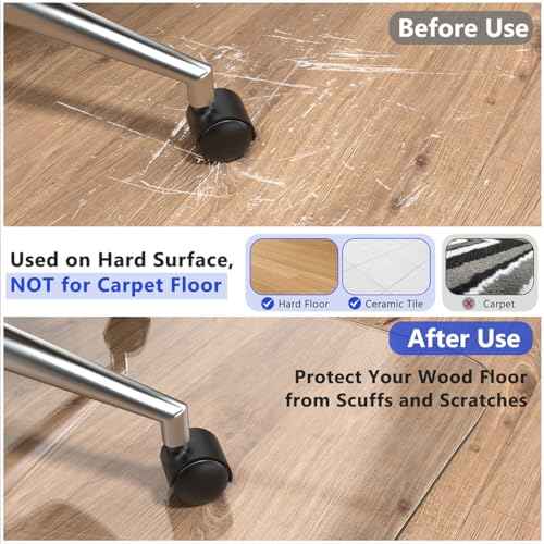 BesWin Office Chair Mat, Heavy Duty Desk Chair Mat for for Hardwood Floor, Easy Glide Clear Floor Protector for Home or Office, Easy to Clean and Flat Without Curling, 48"x36"
